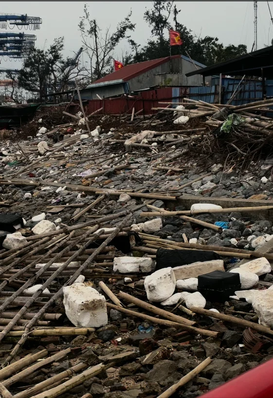 Plastic pollution Hai Phong Port, Vietnam 2025